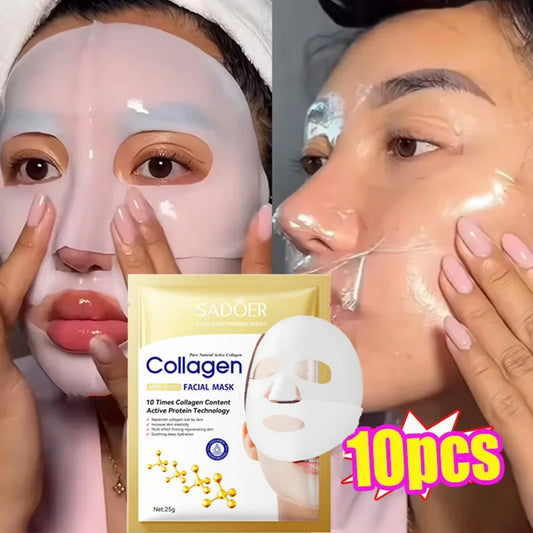 Sontob™ Collagen Facial Mask (10PCS) – Anti-Aging, Hydrating & Firming | Korean Beauty
