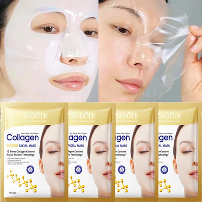 Sontob™ Collagen Facial Mask (10PCS) – Anti-Aging, Hydrating & Firming | Korean Beauty