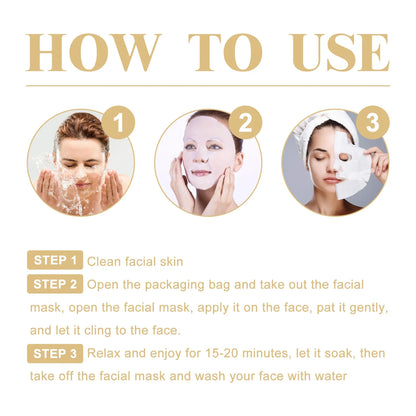 Sontob™ Collagen Facial Mask (10PCS) – Anti-Aging, Hydrating & Firming | Korean Beauty
