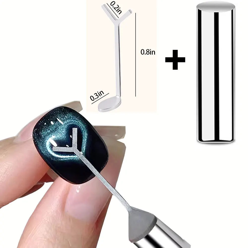 3-in-1 Multifunctional Magnetic Cat's Eye Nail Magnetic Stick 130mm Super Strong Gel Polish Magnet Pen Large Cylinder Magnetic