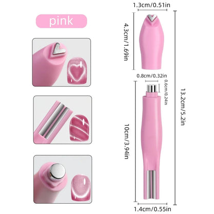 3-in-1 Multifunctional Magnetic Cat's Eye Nail Magnetic Stick 130mm Super Strong Gel Polish Magnet Pen Large Cylinder Magnetic