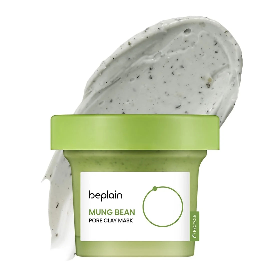 Korean Beplain Mung Bean Pore Serum,Deep Pore Cleansing Foam,Makeup Remover Oil and Clay Mask Facail Firming Skin Care Products