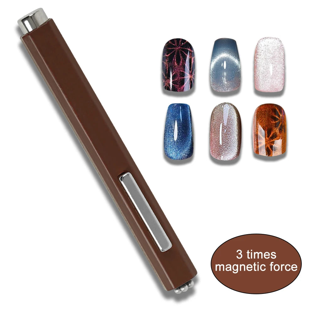 3-in-1 Multifunctional Magnetic Cat's Eye Nail Magnetic Stick 130mm Super Strong Gel Polish Magnet Pen Large Cylinder Magnetic